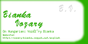 bianka vozary business card